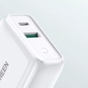 UGreen Ugreen szybka ładowarka sieciowa USB Typ C / USB 36 W Quick Charge 4.0 Power Delivery biały (60468 CD170)