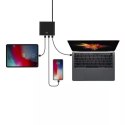 UNIQ UNIQ Ład. siec. HUB Surge 90W czarny /charcoal black 2xUSB Quick Charge 3.0 + 2xUSB-C PD 3.0 (LITHOS Collective)