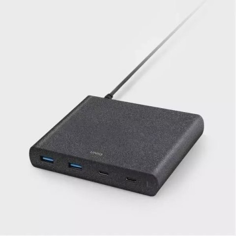 UNIQ UNIQ Ład. siec. HUB Surge 90W czarny /charcoal black 2xUSB Quick Charge 3.0 + 2xUSB-C PD 3.0 (LITHOS Collective) UNIQ UNIQ Ład. siec. HUB Surge 90W czarny /charcoal black 2xUSB Quick Charge 3.0 + 2xUSB-C PD 3.0 (LITHOS Collective)