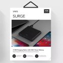 UNIQ UNIQ Ład. siec. HUB Surge 90W czarny /charcoal black 2xUSB Quick Charge 3.0 + 2xUSB-C PD 3.0 (LITHOS Collective)