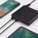UNIQ UNIQ Ład. siec. HUB Surge 90W czarny /charcoal black 2xUSB Quick Charge 3.0 + 2xUSB-C PD 3.0 (LITHOS Collective)