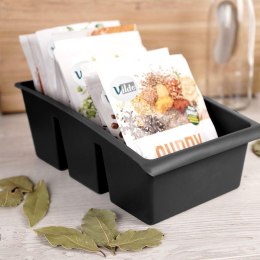 VILDE ORGANIZER POJEMNIK NA PRZYPRAWY W TOREBKACH CZARNY 229047-C
