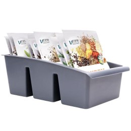 VILDE ORGANIZER POJEMNIK NA PRZYPRAWY W TOREBKACH SZARY 229047-S