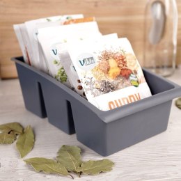 VILDE ORGANIZER POJEMNIK NA PRZYPRAWY W TOREBKACH SZARY 229047-S