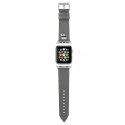 Karl Lagerfeld Pasek do smartwatcha Karl Lagerfeld KLAWLOKHG do Apple Watch 42/44/45mm srebrny/silver strap Saffiano Karl Heads