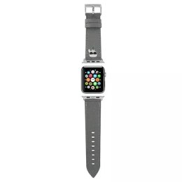 Karl Lagerfeld Pasek do smartwatcha Karl Lagerfeld KLAWLOKHG do Apple Watch 42/44/45mm srebrny/silver strap Saffiano Karl Heads