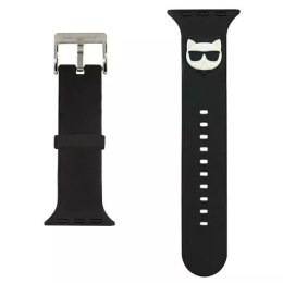 Karl Lagerfeld Pasek do smartwatcha Karl Lagerfeld KLAWLSLCK do Apple Watch 42/44/45mm czarny/black strap Silicone Choupette Heads