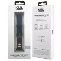 Karl Lagerfeld Pasek do smartwatcha Karl Lagerfeld KLAWLSLCK do Apple Watch 42/44/45mm czarny/black strap Silicone Choupette Heads