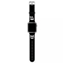 Karl Lagerfeld Pasek do smartwatcha Karl Lagerfeld KLAWLSLCKK do Apple Watch 42/44/45mm czarny/black strap Silicone Karl & Choupette Heads