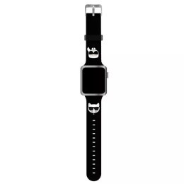 Karl Lagerfeld Pasek do smartwatcha Karl Lagerfeld KLAWLSLCKK do Apple Watch 42/44/45mm czarny/black strap Silicone Karl & Choupette Heads