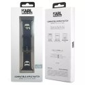 Karl Lagerfeld Pasek do smartwatcha Karl Lagerfeld KLAWLSLCKK do Apple Watch 42/44/45mm czarny/black strap Silicone Karl & Choupette Heads