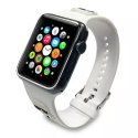 Karl Lagerfeld Pasek do smartwatcha Karl Lagerfeld KLAWLSLCKW do Apple Watch 42/44/45mm biały/white strap Silicone Karl & Choupette Heads
