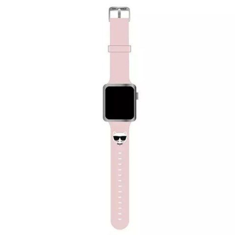 Karl Lagerfeld Pasek do smartwatcha Karl Lagerfeld KLAWLSLCP do Apple Watch 42/44/45mm różowy/pink strap Silicone Choupette Heads Karl Lagerfeld Pasek do smartwatcha Karl Lagerfeld KLAWLSLCP do Apple Watch 42/44/45mm różowy/pink strap Silicone Choupette Heads