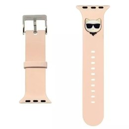 Karl Lagerfeld Pasek do smartwatcha Karl Lagerfeld KLAWLSLCP do Apple Watch 42/44/45mm różowy/pink strap Silicone Choupette Heads