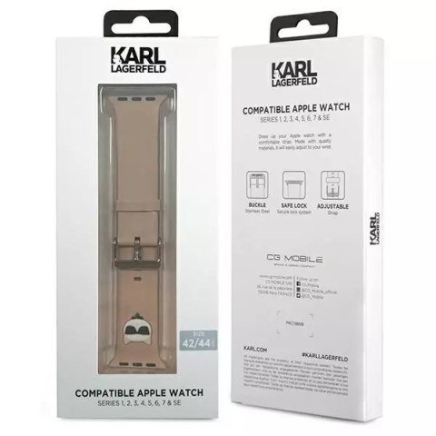 Karl Lagerfeld Pasek do smartwatcha Karl Lagerfeld KLAWLSLCP do Apple Watch 42/44/45mm różowy/pink strap Silicone Choupette Heads Karl Lagerfeld Pasek do smartwatcha Karl Lagerfeld KLAWLSLCP do Apple Watch 42/44/45mm różowy/pink strap Silicone Choupette Heads