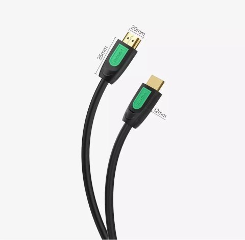 UGreen Kabel 2m UGREEN przewód HDMI 2.0 19 pin 4K 60Hz 30AWG czarny (10129) UGreen Kabel 2m UGREEN przewód HDMI 2.0 19 pin 4K 60Hz 30AWG czarny (10129)