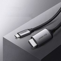 UGreen Ugreen kabel przewód HDMI - USB Typ C 4K 60 Hz 1,5 m czarno-szary (MM142 50570)