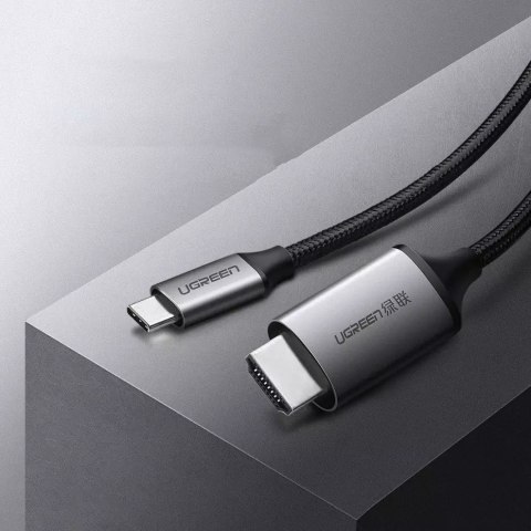UGreen Ugreen kabel przewód HDMI - USB Typ C 4K 60 Hz 1,5 m czarno-szary (MM142 50570) UGreen Ugreen kabel przewód HDMI - USB Typ C 4K 60 Hz 1,5 m czarno-szary (MM142 50570)