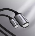 UGreen Ugreen kabel przewód HDMI - USB Typ C 4K 60 Hz 1,5 m czarno-szary (MM142 50570)