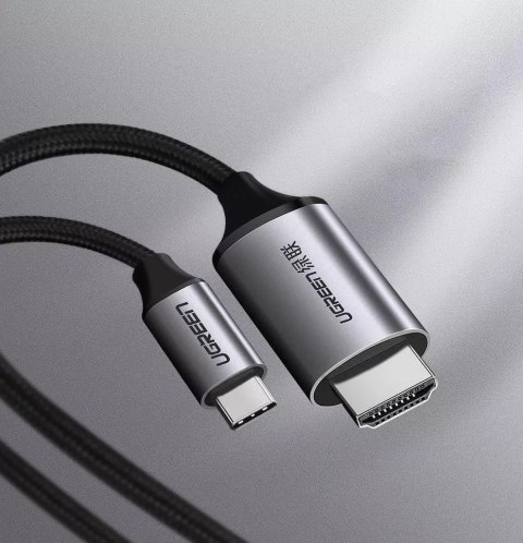 UGreen Ugreen kabel przewód HDMI - USB Typ C 4K 60 Hz 1,5 m czarno-szary (MM142 50570) UGreen Ugreen kabel przewód HDMI - USB Typ C 4K 60 Hz 1,5 m czarno-szary (MM142 50570)