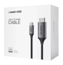 UGreen Ugreen kabel przewód HDMI - USB Typ C 4K 60 Hz 1,5 m czarno-szary (MM142 50570)