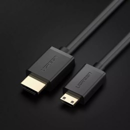 UGreen Ugreen kabel przewód HDMI - mini HDMI 19 pin 2.0v 4K 60Hz 30AWG 1,5m czarny (11167)