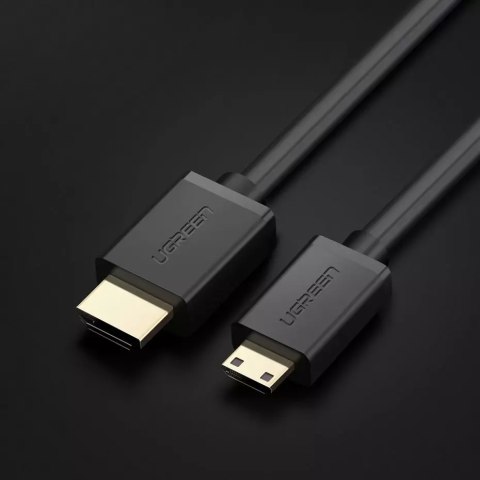 UGreen Ugreen kabel przewód HDMI - mini HDMI 19 pin 2.0v 4K 60Hz 30AWG 1,5m czarny (11167) UGreen Ugreen kabel przewód HDMI - mini HDMI 19 pin 2.0v 4K 60Hz 30AWG 1,5m czarny (11167)