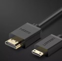 UGreen Ugreen kabel przewód HDMI - mini HDMI 19 pin 2.0v 4K 60Hz 30AWG 1,5m czarny (11167)