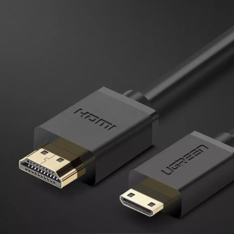 UGreen Ugreen kabel przewód HDMI - mini HDMI 19 pin 2.0v 4K 60Hz 30AWG 1,5m czarny (11167) UGreen Ugreen kabel przewód HDMI - mini HDMI 19 pin 2.0v 4K 60Hz 30AWG 1,5m czarny (11167)