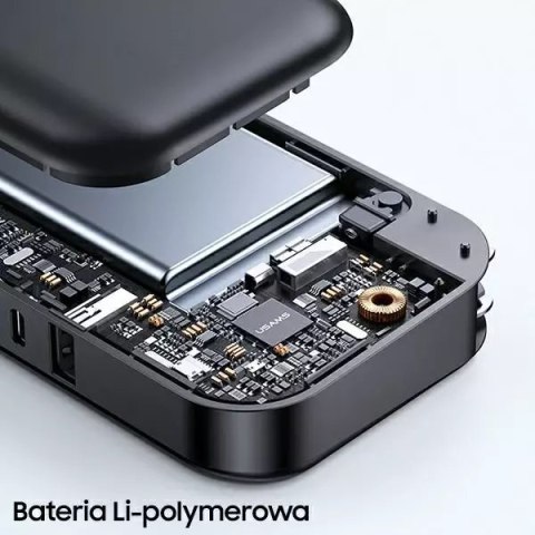 Usams USAMS Powerbank PB63 3in1 10000mAh 20W Quick Charge US+EU Plug + Cables USB-C/Lightning/MicroUSB czarny/black 10KCD17201 (US-CD1 Usams USAMS Powerbank PB63 3in1 10000mAh 20W Quick Charge US+EU Plug + Cables USB-C/Lightning/MicroUSB czarny/black 10KCD17201 (US-CD1