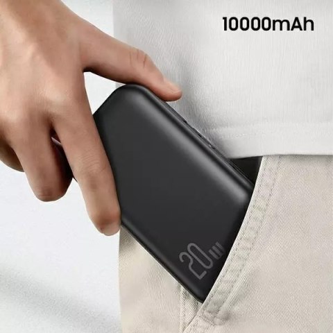Usams USAMS Powerbank PB63 3in1 10000mAh 20W Quick Charge US+EU Plug + Cables USB-C/Lightning/MicroUSB czarny/black 10KCD17201 (US-CD1 Usams USAMS Powerbank PB63 3in1 10000mAh 20W Quick Charge US+EU Plug + Cables USB-C/Lightning/MicroUSB czarny/black 10KCD17201 (US-CD1