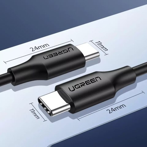 UGreen Kabel UGREEN USB Typ C do ładowania i transferu danych 3A 3m czarny (US286) UGreen Kabel UGREEN USB Typ C do ładowania i transferu danych 3A 3m czarny (US286)