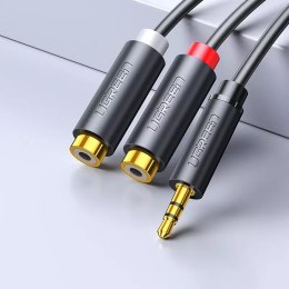 UGreen Ugreen adapter audio jack 3.5mm męski do 2xRCA żeński kabel 0.25m szary (AV109)