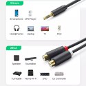 UGreen Ugreen adapter audio jack 3.5mm męski do 2xRCA żeński kabel 0.25m szary (AV109)