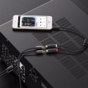 UGreen Ugreen adapter audio jack 3.5mm męski do 2xRCA żeński kabel 0.25m szary (AV109)