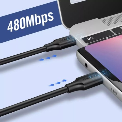 UGreen Ugreen kabel USB Typ C do ładowania i transferu danych 3A 2m czarny (US286) UGreen Ugreen kabel USB Typ C do ładowania i transferu danych 3A 2m czarny (US286)