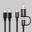 UGreen Ugreen kabel USB Typ C do ładowania i transferu danych 3A 2m czarny (US286)