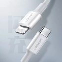 UGreen Ugreen kabel przewód USB Typ C - Lightning 3A 0,25 m biały (US171)