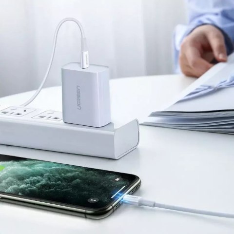 UGreen Ugreen kabel przewód USB Typ C - Lightning 3A 0,25 m biały (US171) UGreen Ugreen kabel przewód USB Typ C - Lightning 3A 0,25 m biały (US171)