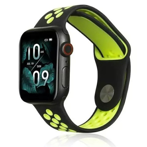 ProducentTymczasowy Beline pasek Apple Watch Sport Silicone 38/40/41mm czarno-limonkowy black/lime ProducentTymczasowy Beline pasek Apple Watch Sport Silicone 38/40/41mm czarno-limonkowy black/lime