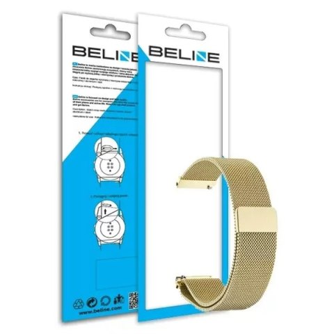 ProducentTymczasowy Pasek do Smartwatcha Beline pasek Fancy uniwersalny do 20mm złoty/gold ProducentTymczasowy Pasek do Smartwatcha Beline pasek Fancy uniwersalny do 20mm złoty/gold