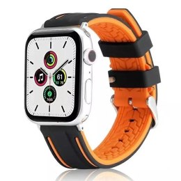 ProducentTymczasowy Pasek do smartwatcha Beline Solid Silicone do Apple Watch 38/40/41mm pomarańczowo-czarny orange/black