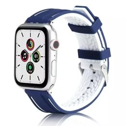 ProducentTymczasowy Pasek do smartwatcha Beline Solid Silicone do Apple Watch 42/44/45/49mm granatowo-biały navy/white