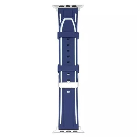 ProducentTymczasowy Pasek do smartwatcha Beline Solid Silicone do Apple Watch 42/44/45/49mm granatowo-biały navy/white ProducentTymczasowy Pasek do smartwatcha Beline Solid Silicone do Apple Watch 42/44/45/49mm granatowo-biały navy/white