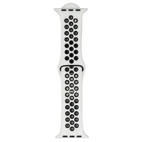 ProducentTymczasowy Pasek do smartwatcha Beline Sport Silicone do Apple Watch 42/44/45/49mm biało-czarny white/black ProducentTymczasowy Pasek do smartwatcha Beline Sport Silicone do Apple Watch 42/44/45/49mm biało-czarny white/black