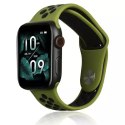 ProducentTymczasowy Pasek do smartwatcha Beline Sport Silicone do Apple Watch 42/44/45/49mm zielono-czarny green/black