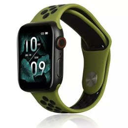 ProducentTymczasowy Pasek do smartwatcha Beline Sport Silicone do Apple Watch 42/44/45/49mm zielono-czarny green/black