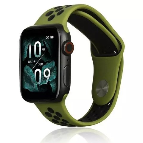 ProducentTymczasowy Pasek do smartwatcha Beline Sport Silicone do Apple Watch 42/44/45/49mm zielono-czarny green/black ProducentTymczasowy Pasek do smartwatcha Beline Sport Silicone do Apple Watch 42/44/45/49mm zielono-czarny green/black