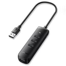 UGreen HUB 4w1 UGREEN USB - 4x USB Typ A 3.0 PD DC 12V 0.25m czarny (CM416 10915)