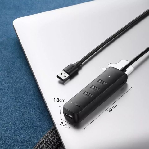 UGreen HUB 4w1 UGREEN USB - 4x USB Typ A 3.0 PD DC 12V 0.25m czarny (CM416 10915) UGreen HUB 4w1 UGREEN USB - 4x USB Typ A 3.0 PD DC 12V 0.25m czarny (CM416 10915)